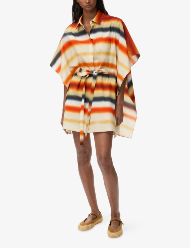 Loewe x Paula's Ibiza Striped Cotton-Blend Kaftan