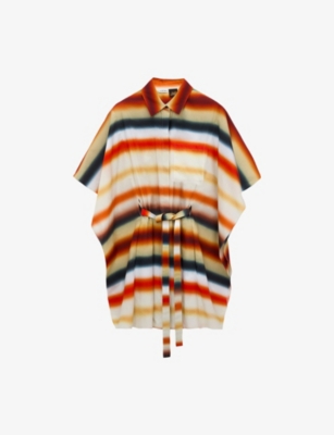 Womens Loewe x Paula's Ibiza Striped Cotton-Blend Kaftan