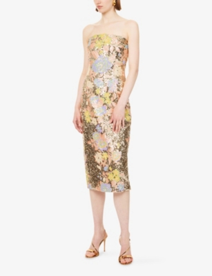 lies of p lady in black dress Lynsey Midi Dress Black main image 1