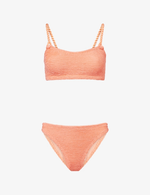 HUNZA G - Burberry x Hunza G Tyler Check-Trim Bikini and Scrunchie Set ...
