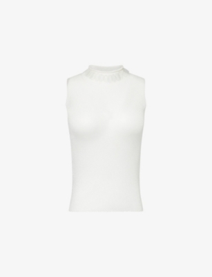 Cfcl Fcl Womens White Multi Portrait Enchant Embellished Knitted Top