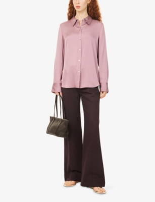 VINCE: Slim Fit Silk-Blend Shirt
