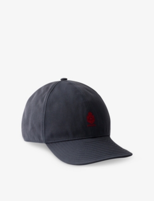 Prada Mens Blue Old Gabardine Cotton Baseball Cap Xxl