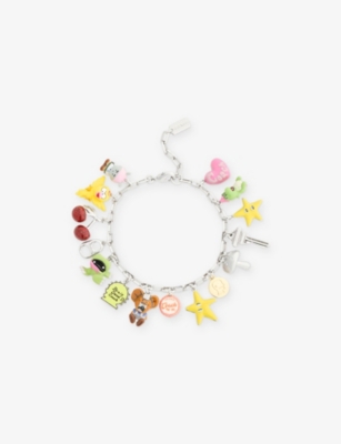 Coach Womens Multi  X Brain Dead Metal Charm Bracelet In Pink