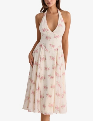 HOUSE OF CB: Solada Floral Woven Midi Dress