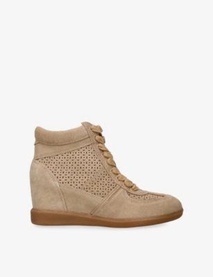 Dolce Vita Womens  Irlah Lace-up Suede Wedges In Brown