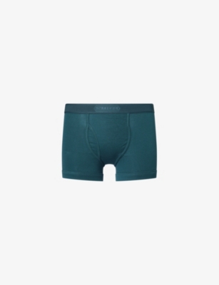 Tom Ford Mens Tonal Logo-waistband Cotton-jersey Boxer Briefs Emerald