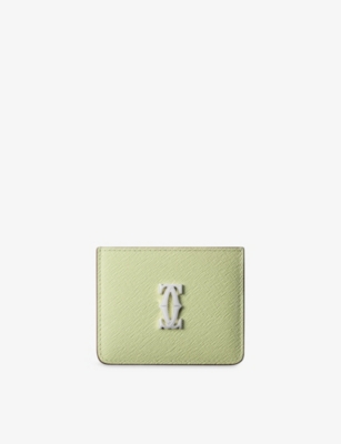 Cartier Womens Yellow C De  Simple Leather Card Holder