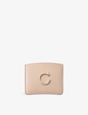 Cartier Womens Beige Panthère C De  Simple Leather Card Holder In Sand