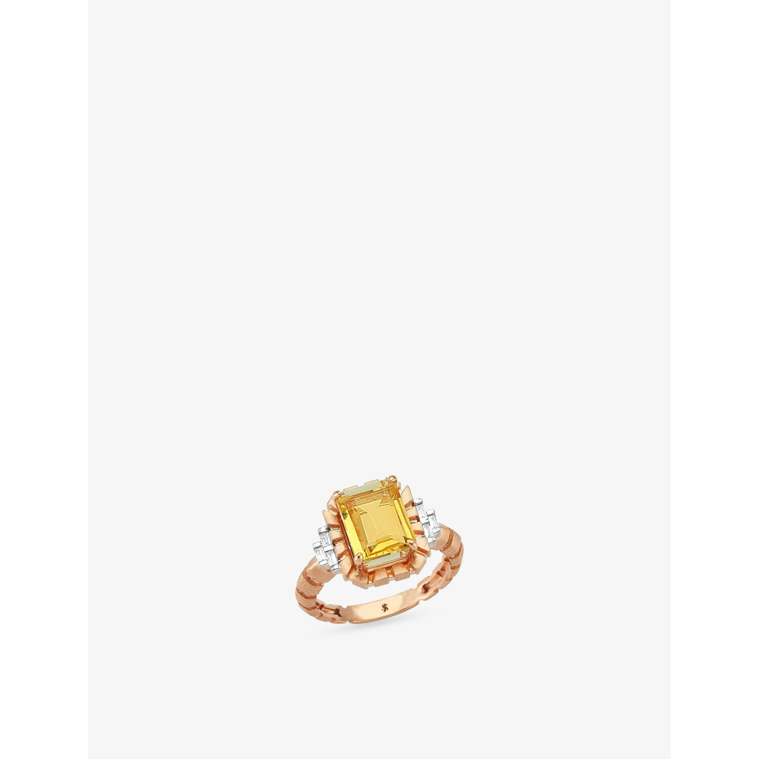 La Maison Couture Selda 14ct Rose-Gold Citrine and Diamond Ring