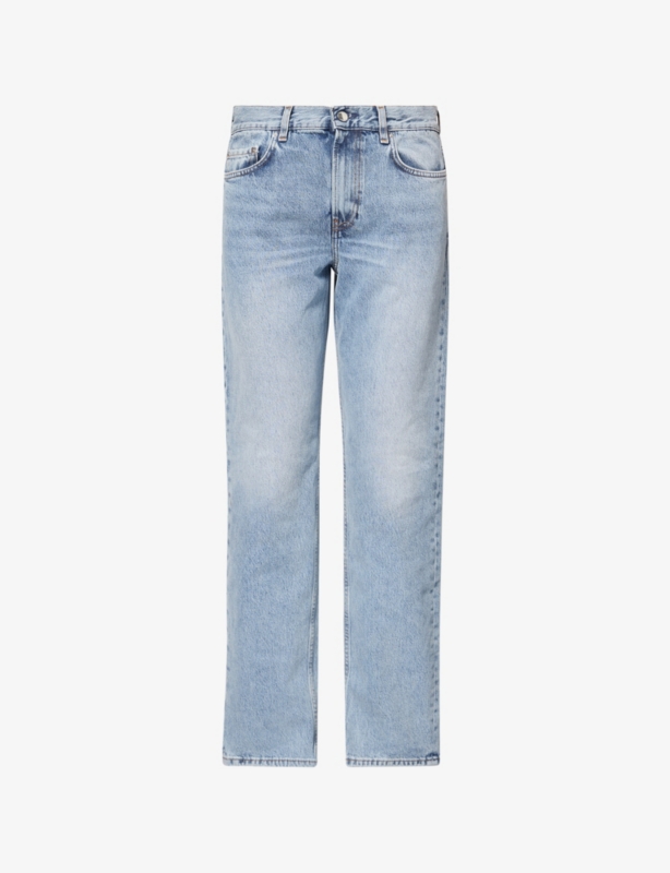 Straight-Leg Low-Rise Denim Jeans