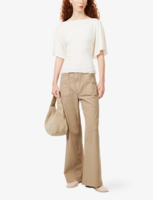 PAIGE: Ari Utility Wide-Leg Cotton Trousers