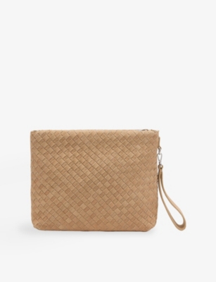 Womens Whistles Avah Suede Clutch Bag
