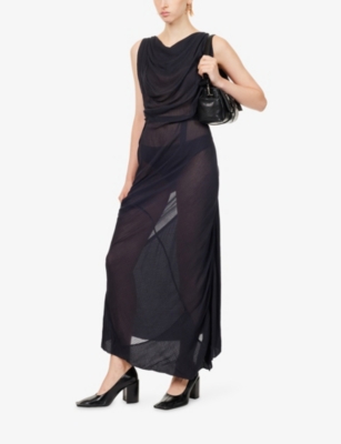 VIVIENNE WESTWOOD: Long Ford Draped Modal and Silk-Blend Maxi Dress