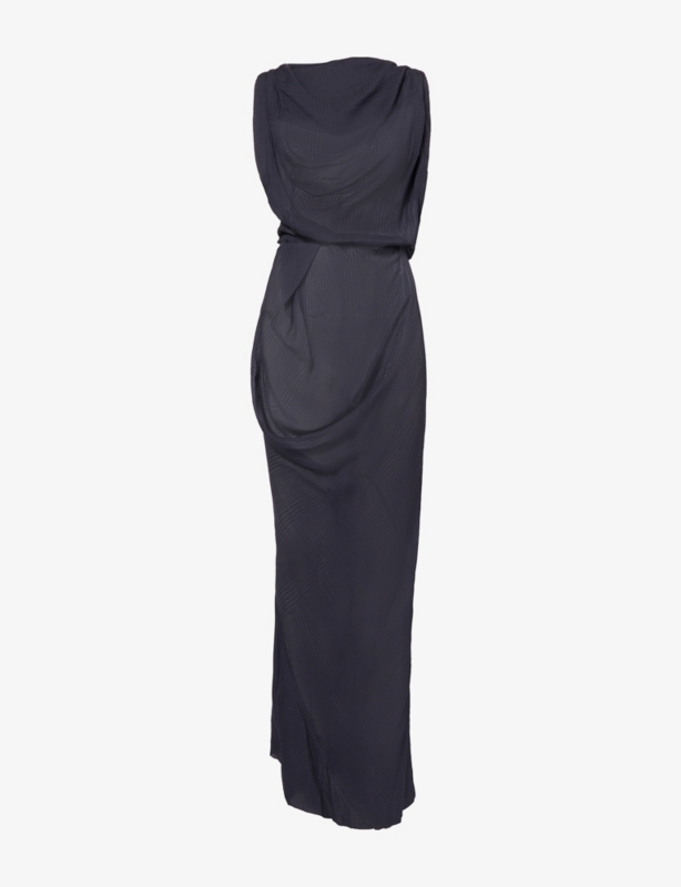 Long Ford Draped Modal and Silk-Blend Maxi Dress