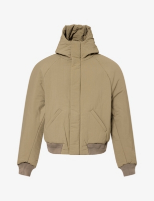 Seventh Mens  Orb Hooded Nylon Puffer Coat In Dune