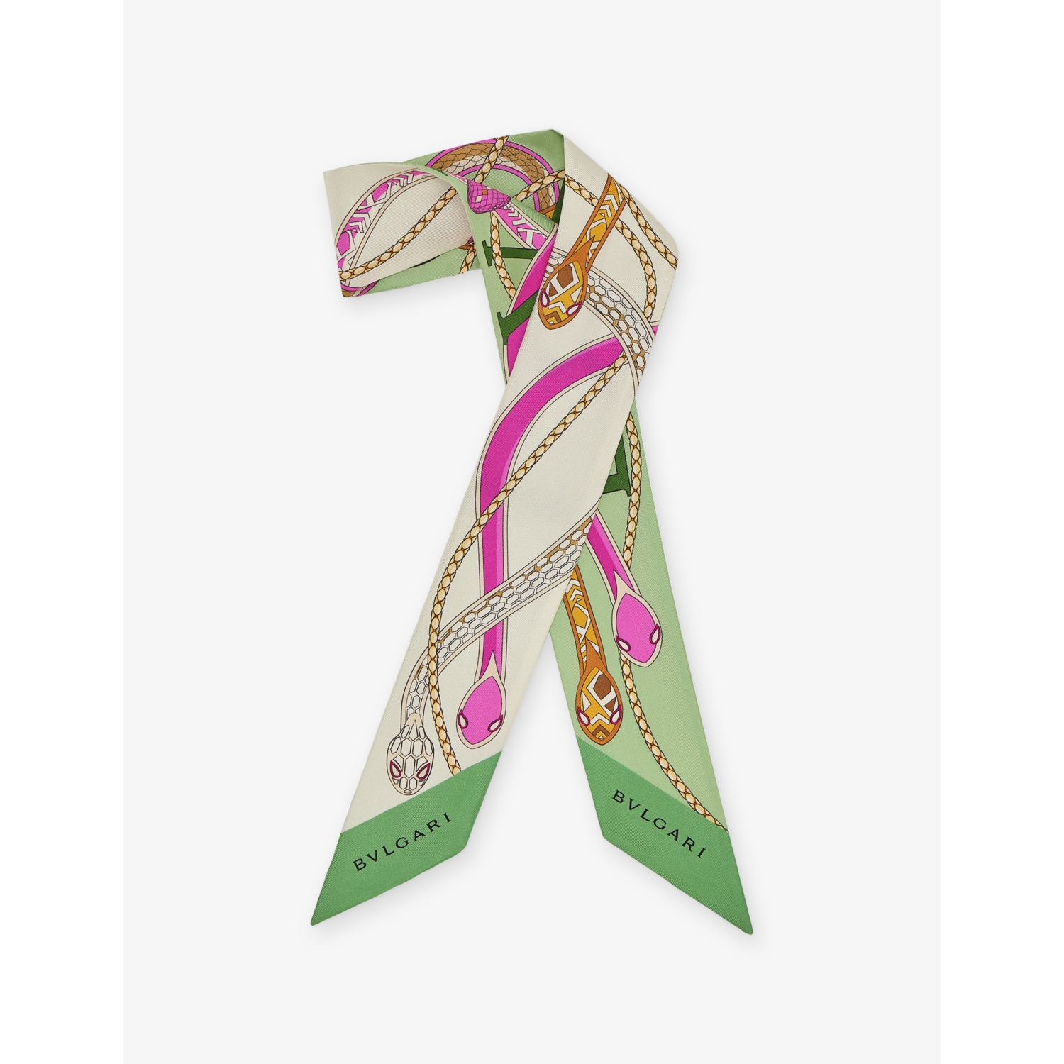 Bvlgari Serpenti 75 Mini Shelley Silk-Twill Scarf