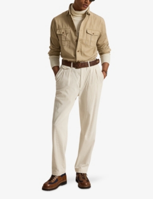 POLO RALPH LAUREN: Patch-Pocket Long-Sleeve Cotton Shirt