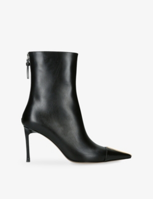 Tom Ford Womens Soft 85 Leather Heeled Ankle Boots Black Eur 39 / 6 Uk