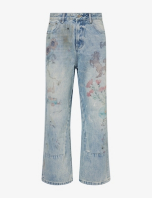 FOUND: Hand Art Relaxed-Fit Denim Jeans