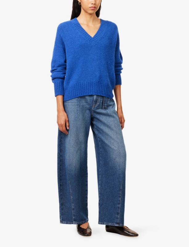 Relaxed-Fit V-neck Knit Jumper