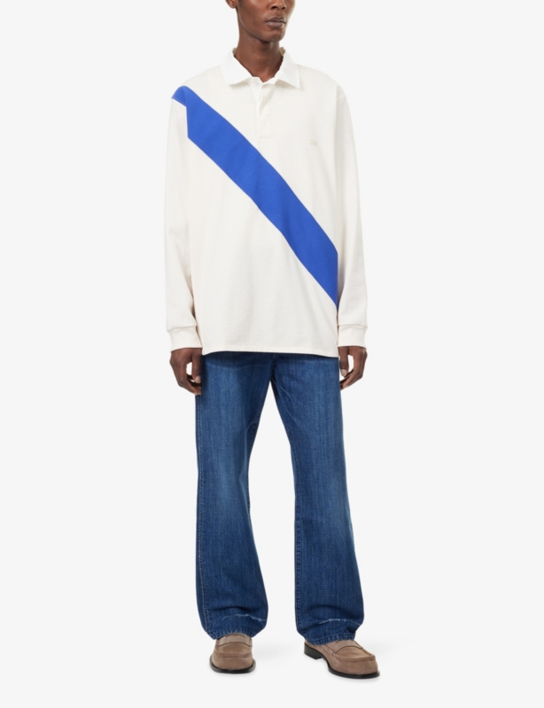 Studio Corduroy-Trim Denim Jeans