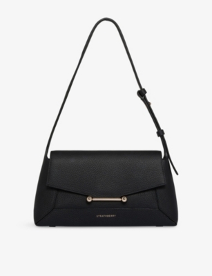 Strathberry Womens Black Mosaic Leather Shoulder Bag