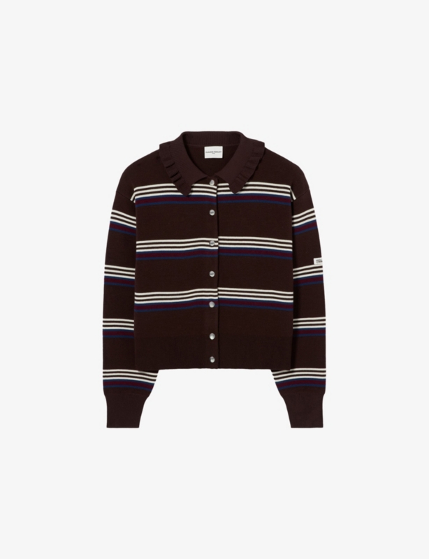 Striped Relaxed-Fit Knitted Cardigan