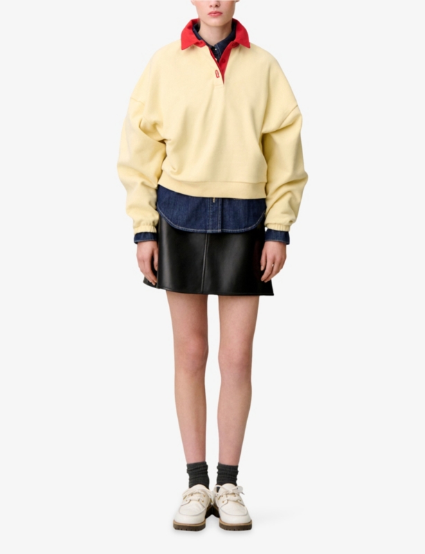 Oversized Brand-Embroidered Cotton Sweatshirt