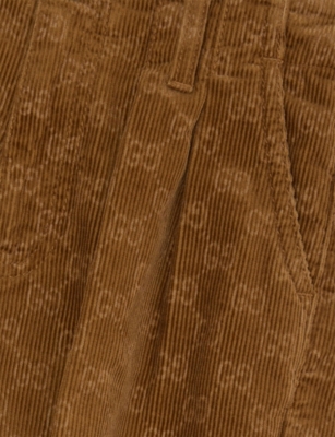GUCCI: Monogram Tapered Cotton-Corduroy Trousers 4-12 years