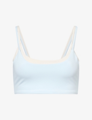 Sisterly Tribe Womens Softsculpt Double-layer Sports Bra Ice Blue Xs