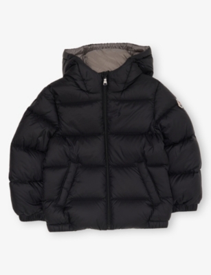 Moncler Babies' Black New Macaire Hooded Shell-down Jacket 9 Months -