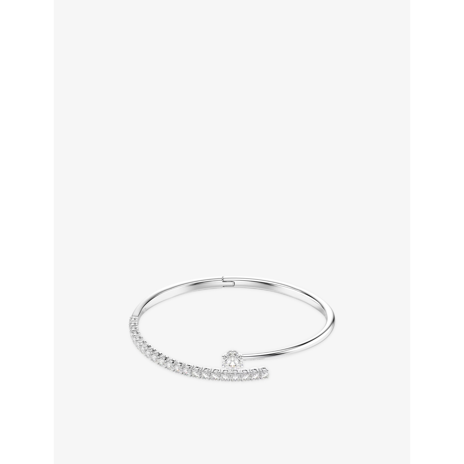 Swarovski Matrix Rhodium-Plated And Cubic Zirconia Bangle
