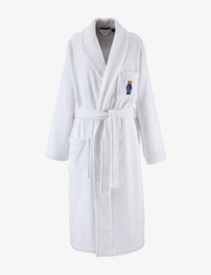 Ralph Lauren Denim Bear Cotton-terry Bathrobe White