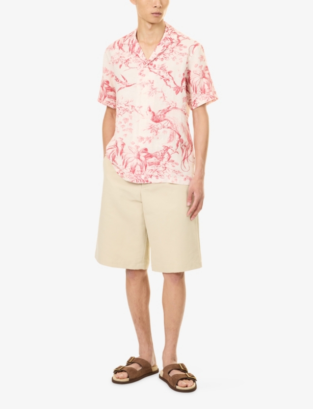 Maitan Nature-Print Linen Shirt