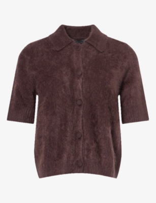 Rag & Bone Womens Jada Cashmere Cardigan Dkbrn