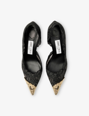 JIMMY CHOO: Faiz 65 Lace Heeled Courts