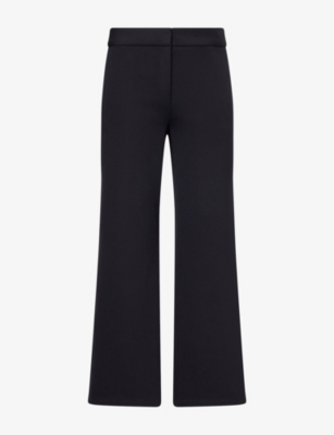 Theory Womens Kick-flare Stretch-woven Trousers Black - 001