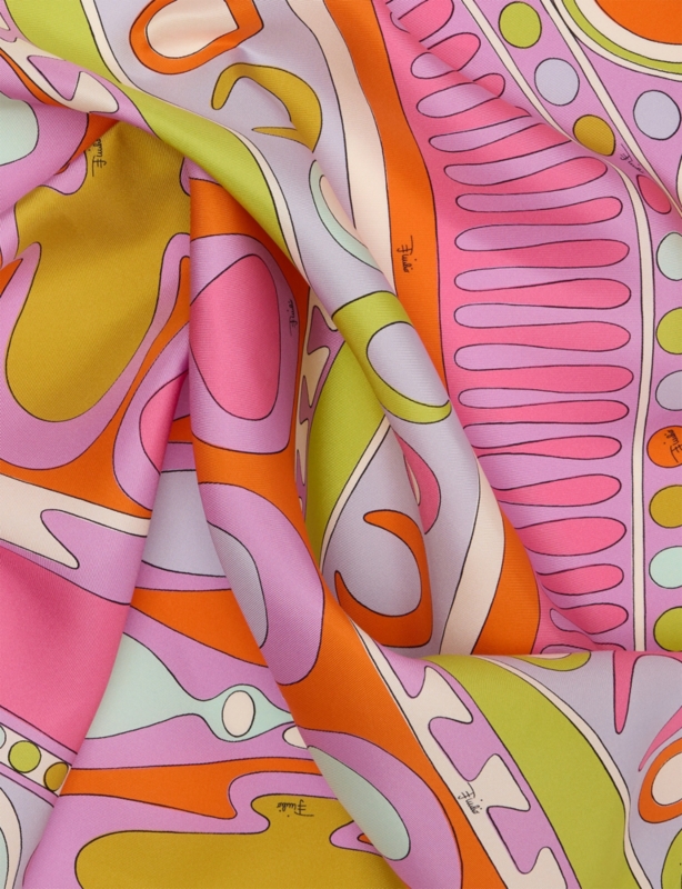 Printed Square Silk Scarf 90cm x 90cm