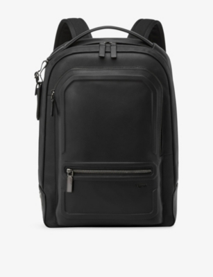 Tumi Womens Black Bombe Harrison Bradner Leather Backpack