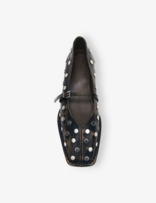 ALOHAS: Sway Studded Leather Ballet Flats