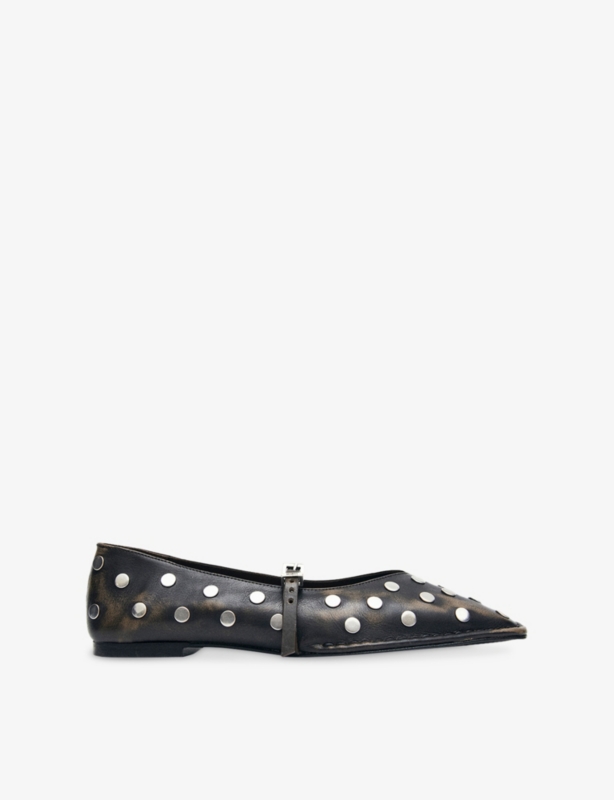Sway Studded Leather Ballet Flats