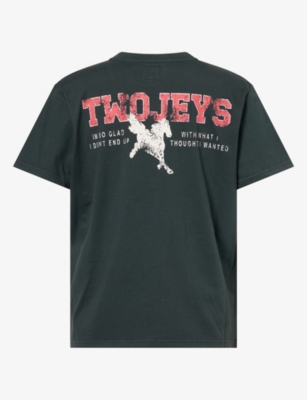 Twojeys Mens Black Sterling Graphic-print Cotton-jersey T-shirt