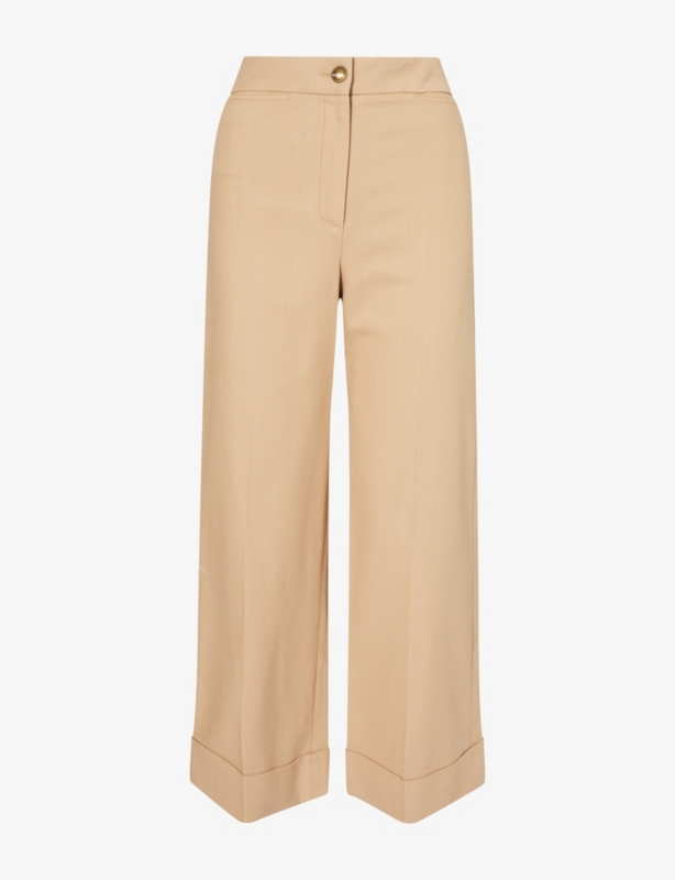 Darrell Wide-Leg Cotton-Blend Trousers