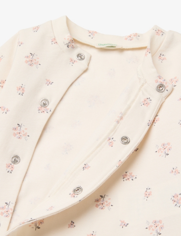 Floral-Print Long-Sleeve Cotton Sleepsuit 0-18 Months
