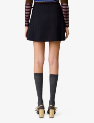 Claudie Pierlot  랩 벨트 웨이스트 스트레치 미니 스커트