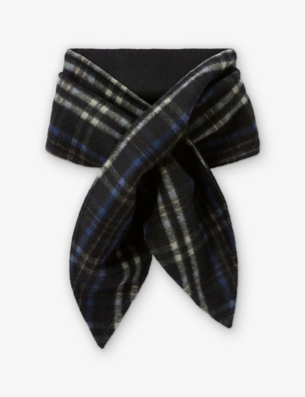 Checked Double-Sided Wool and Alpaca Scarf