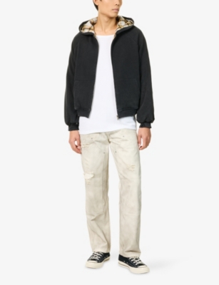 BASKETCASE: Hench Plaid-Lined Cotton Hoody