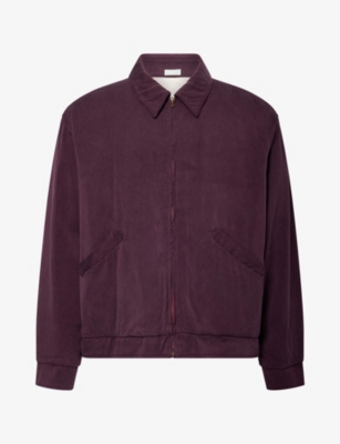 A.presse Silk-blend Gabardine Bomber Jacket In Burgundy