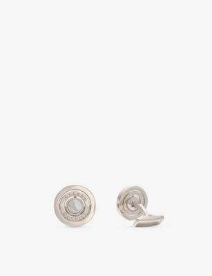 Dunhill Mens Gyro Mother-of-pearl Silver Cufflinks